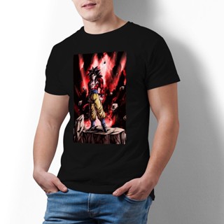 เสื้อวินเทจชาย Bandai ดราก้อนบอล Wukong Goku เสื้อยืดอะนิเมะน่ารัก 100 เสื้อยืดผ้าฝ้ายแขนสั้นกราฟิกเสื้อยืดชาย_04