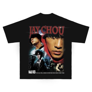 เสื้อยืดแขนสั้น พิมพ์ลาย Jay Chou ทรงหลวม สไตล์ฮิปฮอป สําหรับผู้ชาย และผู้หญิง 2022_03