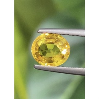 พลอย บุษราคัม yellow sapphire 1.26 กะรัต (Cts.)