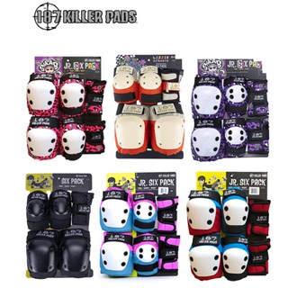 187 KillerPads สนับเข่าและข้อศอก ป้องกัน สีดํา สําหรับผู้ใหญ่และเด็ก โรลเลอร์สเก็ตบอร์ด