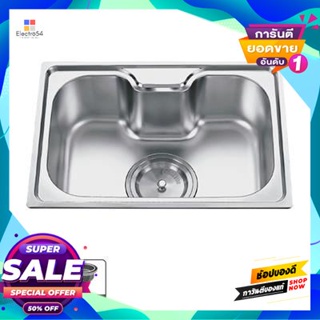 Hole อ่างล้างจานฝัง 1 หลุม Dyna Home รุ่น Dh-6042 ขนาด 60 X 42 X 20 ซม. สีสเตนเลส1 Hole Embedded Sink Dyna Home Dh-6042