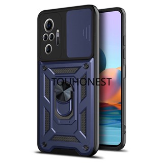 เคส Xiaomi Redmi Note 10 Pro เคส Redmi Note 11 Pro เคส Redmi Note 10S Case Redmi Note 11S Case Redmi 10 Case Redmi 10C New Slide Camera Lens Armor Kickstand Phone Cover Case ใหม่ สไลด์เลนส์กล้อง เกราะ ขาตั้ง เคสโทรศัพท์