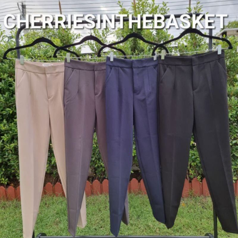 🏆 KONG 9ส่วน กางเกง ขากระบอกเล็ก ไม่ยับ ไม่เป็นขน ต้นฉบับโรเชฟแท้