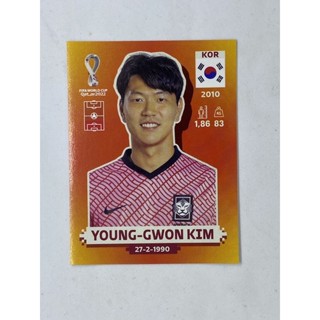 สติ๊กเกอร์สะสม ฟุตบอลโลก Worldcup 2022 korea Republic ของสะสมทีมฟุตบอล นักเตะ เกาหลีใต้