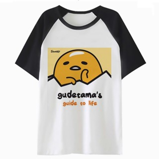 gudetama t shirt New Character T-shirt Casual women White Tee Shirts Letters Top_07