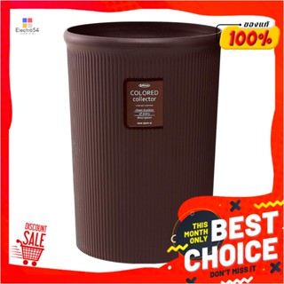 ROUND ถังขยะกลม LUSTROWARE 18 ลิตร สีน้ำตาลROUND DUSTBIN LUSTROWARE 18L BROWN