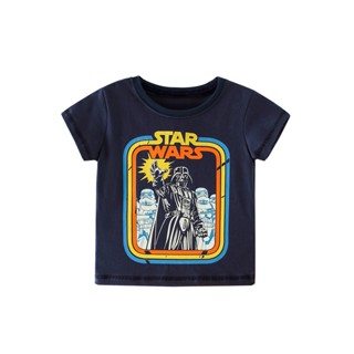 Boys Cotton dinosaur Toddler Kids T-Shirts super hero star wars Children round neck short sleeved tops_05