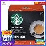 เครื่องดื่ม Starbucks Colombia Espresso กาแฟคั่วบด โคลัมเบียเอสเพรสโซ12 แคปซูล 66กรัม สตาร์บัคส์ Starbucks Col