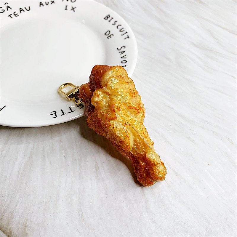 พวงกุญแจไก่ทอด Chicken Keychain น่องไก่ทอด พร้อมส่ง keyring กุญแจน่องไก่ปลอม ตลก ของตกแต่งบ้าน โมเดล เหมือนจริง gift ราคา ถูกที่สุด ดีลบีเคเค แกลเลอรีภาพที่ 5