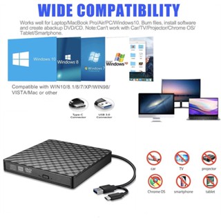 USB 3.0 External CD/DVD ROM Player Optical Drive DVD RW Burner Reader Writer Recorder