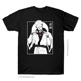 เสื้อยืดคอกลมcrew neckเสื้อยืดแขนสั้น พิมพ์ลายมังงะมหาเวทย์ผนึกมาร Kawaii Jujutsu Kaisen Sukuna แฟชั่นฤดูใบไม้ร่วง _02