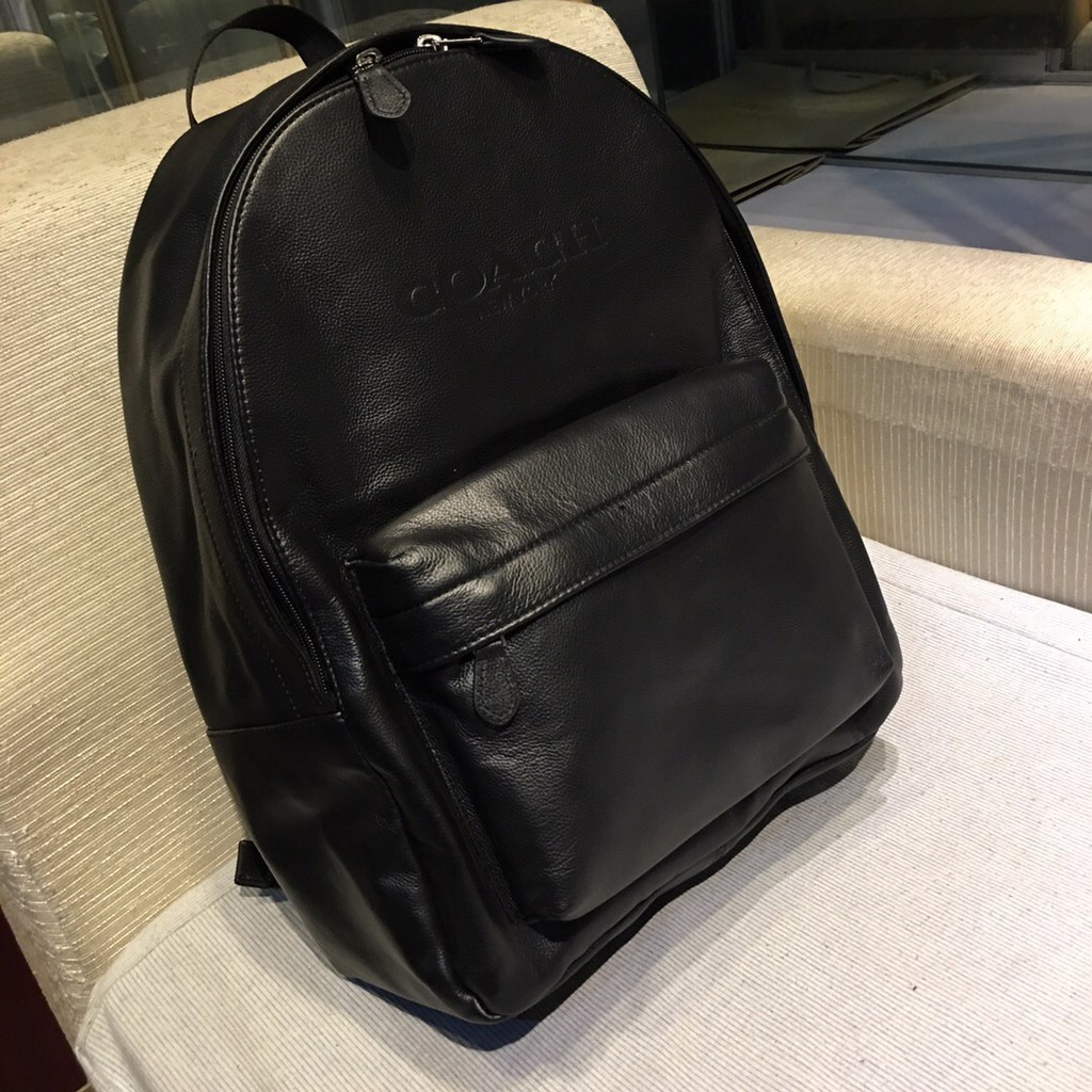 Coach F54876 กระเป๋าเป้ ผู้ชาย กระเป๋าแล็ปท็อป กระเป๋านักศึกษา เดินทาง หนังแท้ man Laptop Backpack