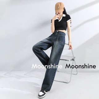 Moon  กางเกงขายาว กางเกงเอวสูง ย้อนยุค 2023 NEW สบาย Chic Comfortable Stylish A23L09S 36Z230909