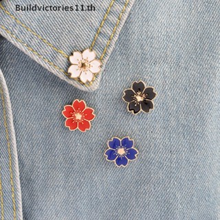 Buildvictories11 เข็มกลัดเคลือบ รูปดอกซากุระ 1 ชิ้น