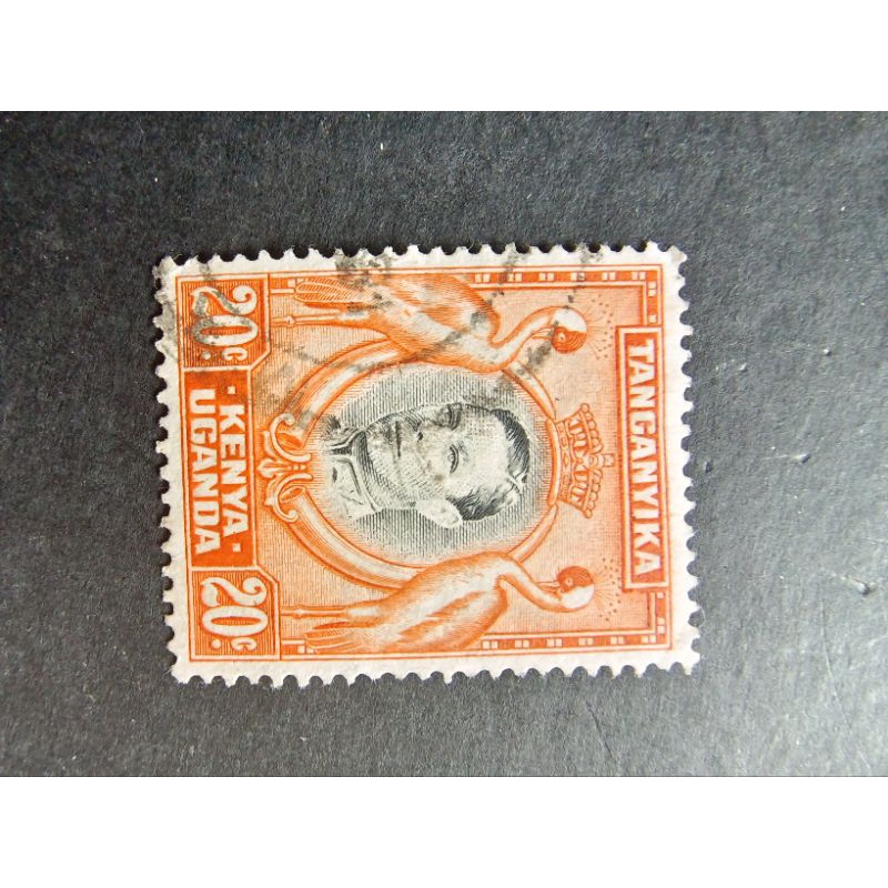 AN116 เก่ามากและเคนย่า Tanganyika Uganda king George IV 20c ใช้ 1v