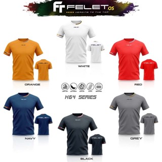 Felet H-64 BADMINTON เสื้อยืดบาจูบาดิมินตัน บาจู สุคัน ใส่เล่นกีฬา 100% โดย FLEET