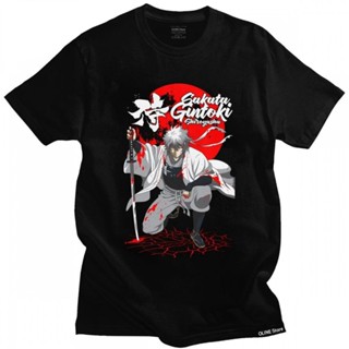 ขายดี เสื้อยืดแขนสั้นลําลอง ผ้าฝ้าย พิมพ์ลายอนิเมะ Gintama Samurai Gintoki Sakata สําหรับผู้ชาย AHiock41PLchia78_08