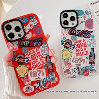 Casetify เคสโทรศัพท์มือถือแบบนิ่ม TPU กันกระแทก ลายสติกเกอร์โค้ก สร้างสรรค์ สําหรับ iPhone 14 13 12 Pro MAX 14Plus 11 Pro MAX XR IX XS MAX