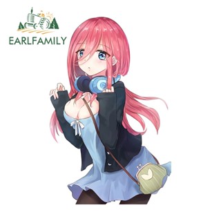 Decorationearlfamily สติกเกอร์กันแดด ลายอนิเมะ Nakano Miku The Quintessential Quintuplets ขนาด 13 ซม. x 8.5 ซม. สําหรับตกแต่งรถยนต์ แล็ปท็อป