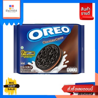 Oreo(โอรีโอ) โอรีโอ คุกกี้แซนวิชครีมช็อกโกแลต 248.4 กรัม (แพ็ค 9 ชิ้น) Oreo Chocolate Cream Sandwich Cookies 248.4 g. (P