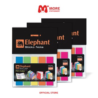 Elephant (ตราช้าง) ฟิล์มอินเด็กซ์ Sticko Note Index สีนีออน ขนาด 12 x 50 mm.