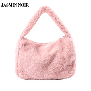 Jasmin NOIR Fur กระเป๋าถือ กระเป๋าสะพายข้าง เรียบง่าย สําหรับผู้หญิง