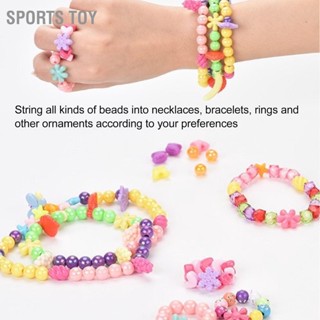  Sports Toy ชุดทำสร้อยข้อมือลูกปัด DIY ชุดทำสร้อยข้อมือหลากสีพร้อมด้ายคริสตัลเทียมสำหรับเด็กผู้หญิง