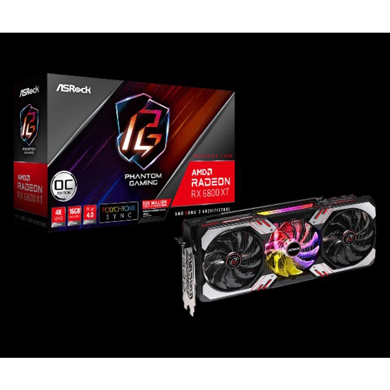AMD RX 6800XT ASROCK PHANTOM GAMING 16GB มือสองประกันไทย