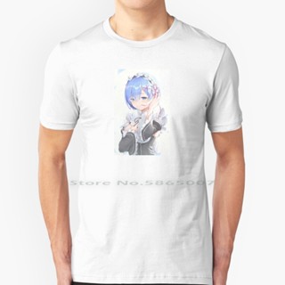 [S-5XL]Girl With Blue Hair T Shirt 100% Cotton Manga Japanese Re Zeros Japan Trending Anime Wibu Kawaii Cute Kara S_22