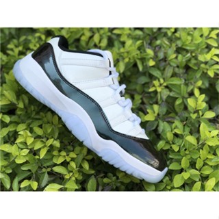 7pwa Air Jordan Air Jordan 11 Low Concord รองเท้าผ้าใบลําลอง สีขาว สีดํา d1204