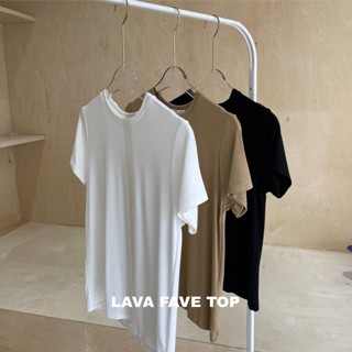 LAVA FAVE TOP เสื้อยืดคอกลม เสื้อยืดตัวโปรด #heartmade 8018