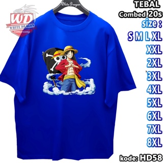 ลิง D. เสื้อยืด พิมพ์ลาย Luffy S M L XL 2XL 3XL 4XL 5XL 6XL 7XL 8XL รหัส HD58