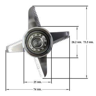 ชุดใบมีดเครื่องปั่นชาร์ป อะไหล่เครื่องปั่น SHARP NANOTECH OTTO JTL EMC-15(ลูกปืนสแตนเลสไร้สนิม)