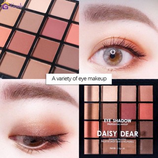 พาเลทอายแชโดว์ Shimmer 16 Color Nude Creamy Pigmented Professional Mini Waterproof Cosmetic Long Lasting 【Goob】