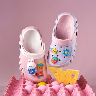 Cheerful Mario Crocs รองเท้าแตะลําลอง พื้นนิ่ม กันลื่น ขนาดใหญ่ เหมาะกับฤดูร้อน สําหรับเด็กผู้ชาย และเด็กผู้หญิง