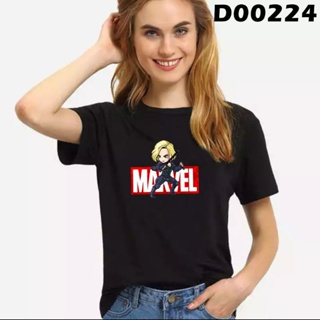   STOK SEDIA D00224 BLACK WOMAN MARVEL TSHIRT SUPERHERO AVENGER UNISEX COTTON STREETWEAR COOL BAJU BESAR LAWA KAIN _02