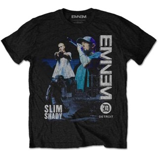 GILDAN เสื้อยืด ผ้าฝ้าย พิมพ์ลาย Eminem Live Stage Photo Shady Rap มีหลากสีสัน_03