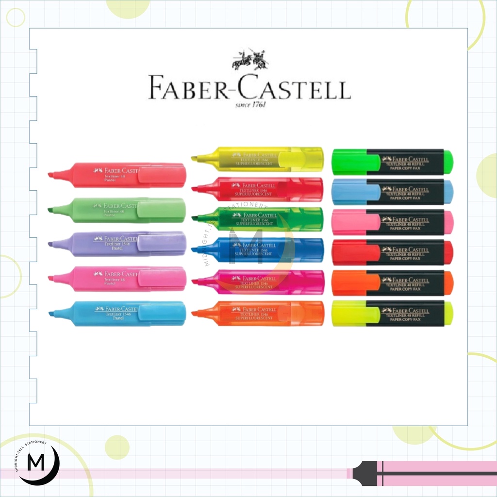 Faber Castell - เฟเบอร์คาสเทล ปากกาHighlight ปากกาไฮไลท์ ปากกาเน้นข้อความ รุ่น TEXTLINER