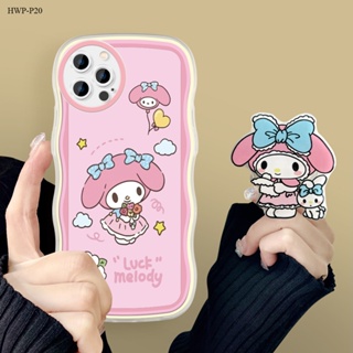 Huawei P30 P20 Pro Lite เคสหัวเว่ย สำหรับ Case Cartoon My Melody With Holder เคส เคสโทรศัพท์ เคสมือถือ Shockproof Casing Full Back Cover Soft Cases Protective Shell