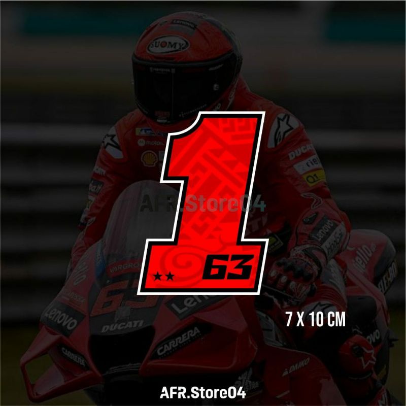 สติ๊กเกอร์ตัดสติ๊กเกอร์ 1 Motif Pecco Bagnaia 2023