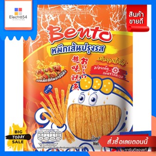 Bento(เบนโตะ) Bento เบนโตะหมึกเส้นชุปน้ำจิ้ม ขนาด 24กรัม (เลือกรสได้) Bento Spicy Squid Noodle Bento Size 24g. (choose f