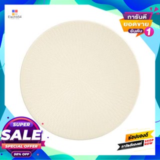 Shaped จานกลมสโตนแวร์ทรงตื้น Emboss Kassa Home รุ่น Hjcqd-051P2-Cream ขนาด 8 นิ้ว สีครีมshallow Shaped Stoneware Plate E