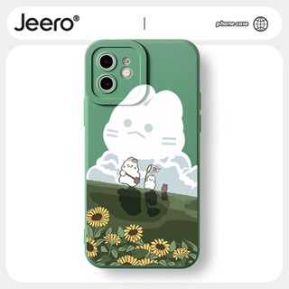 Jeero เคสไอโฟน เคสซิลิโคนนุ่มกันกระแทกน่ารักตลก เคสโทรศัพท์ Compatible for iPhone 14 13 12 11 Pro Max SE 2020 X XR XS 8 7 6 6S Plus พลัส HFF2340