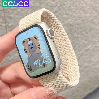 Cclcc สายนาฬิกาข้อมือ ผ้าถัก สําหรับ Apple Watch Ultra Series 8 7 49 มม. 45/41/44/40/38 มม. 42 มม. iWatch Series 7 6 SE 5 4 3