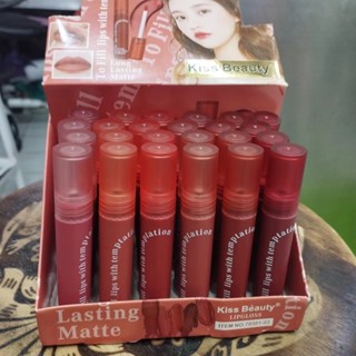 KISS BEAUTY LIP GLOSS No.70301-03 TO FILL LIPS WITH TEMPTATION (24pcs in a box)