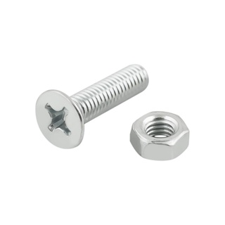 MACHINE สกรูเกลียวมิลน็อต JF DEXZON 6X25 มม. 25 ตัวMACHINE SCREW WITH NUT JF DEXZON 6X25MM 25PCS