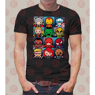 Marvel Avengers Superhero Cartoon Heroes Thor Iron Man Captain America Black Women Hulk Loki Spiderman T-Shirt_05