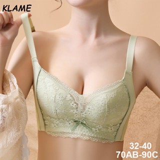 Klame ชุดชั้นในลูกไม้เซ็กซี่ ไม่มีโครงเหล็ก ขนาดเล็ก ปรับได้ สําหรับผู้หญิง KLM190