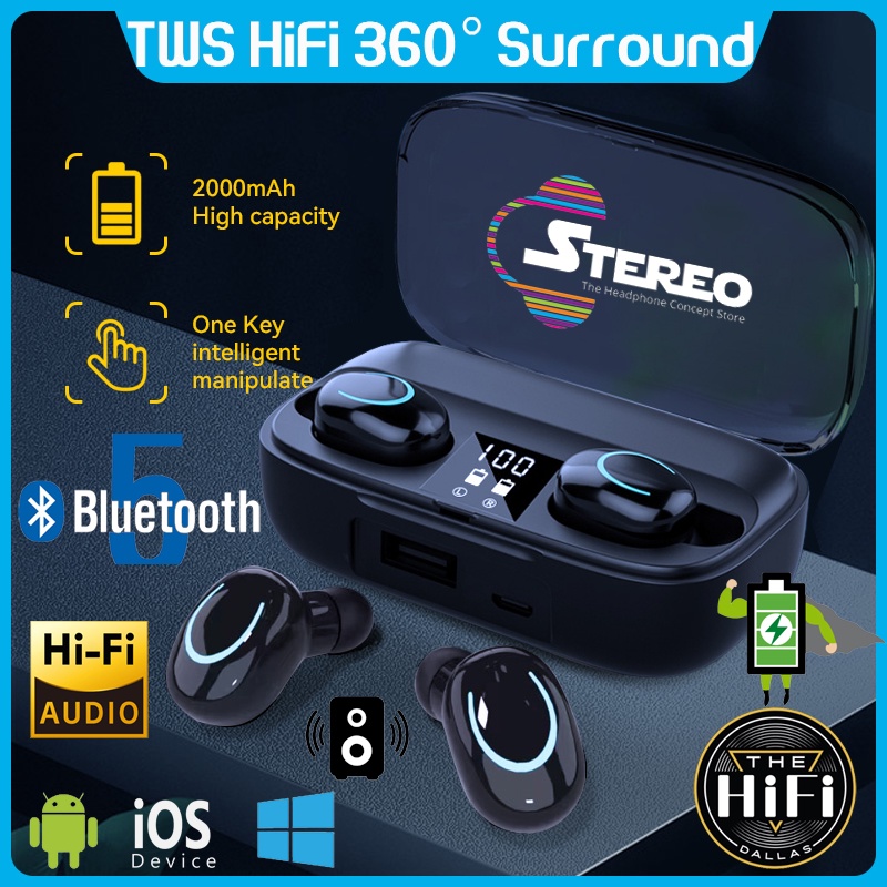 【TWS X10】ชุดหูฟัง ชุดหูฟังบลูทู ธ ไร้สาย ชุดหูฟัง BASS HiFi 9D 360°ชุดหูฟังเกม ชุดหูฟังระดับสูง Bluetooth Earbuds