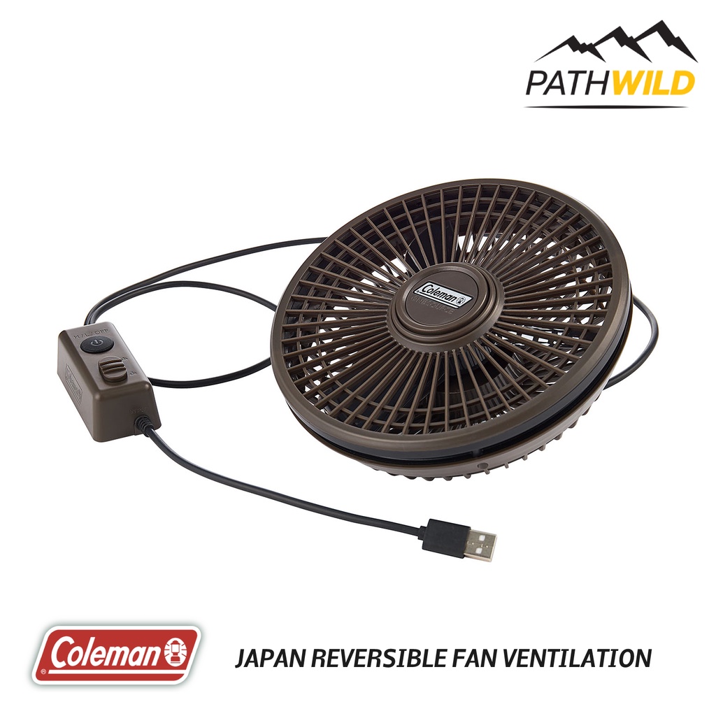 พัดลมระบายอากาศในเต็นท์ COLEMAN JAPAN REVERSIBLE FAN VENTILATION ใช้ต่อกับ POWER BANK